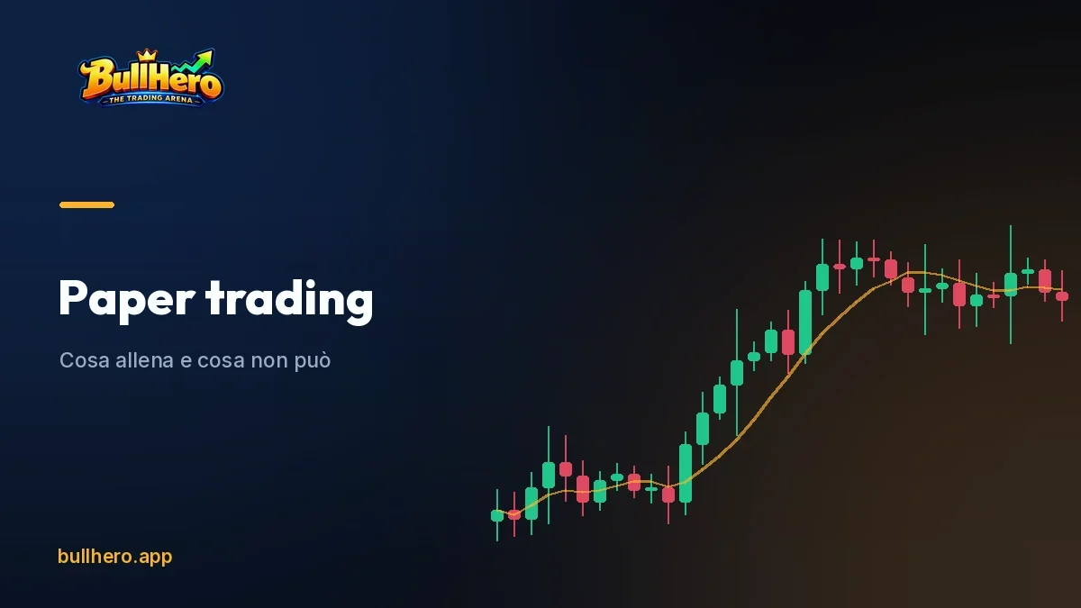 Schermo con una piattaforma in modalità demo accanto a un quaderno di operazioni