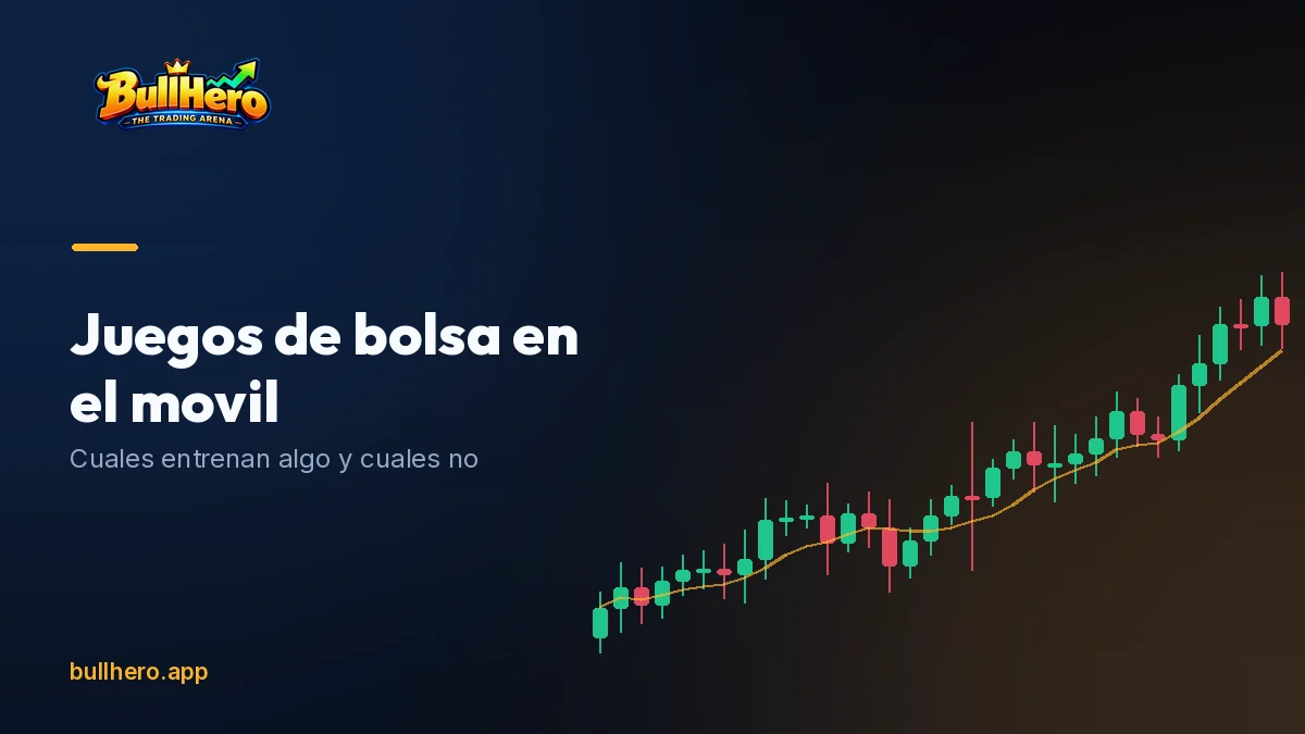 Phone showing a trading game with a chart and an open position