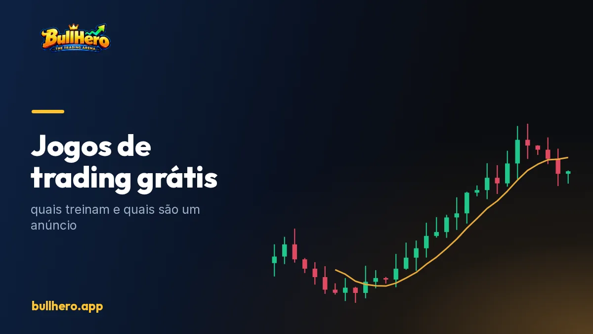 Vista de um jogo de trading com velas japonesas, classificação de rivais e cronómetro de ronda